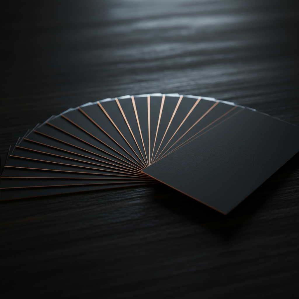 Premium black business cards