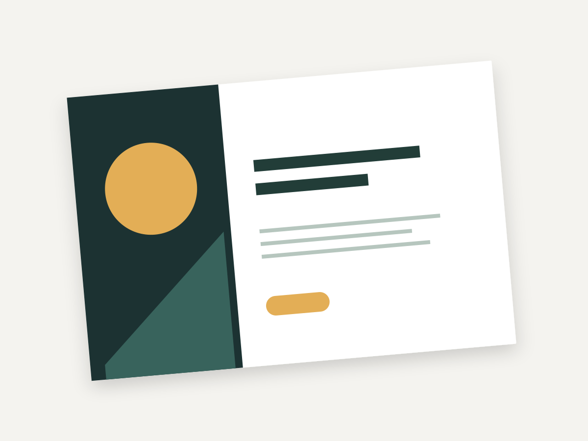 Postcard format illustration with sample artwork. Choose dimensions below; your artwork replaces the sample.