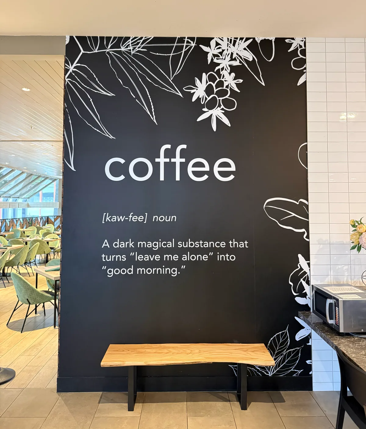 Café wall graphic
